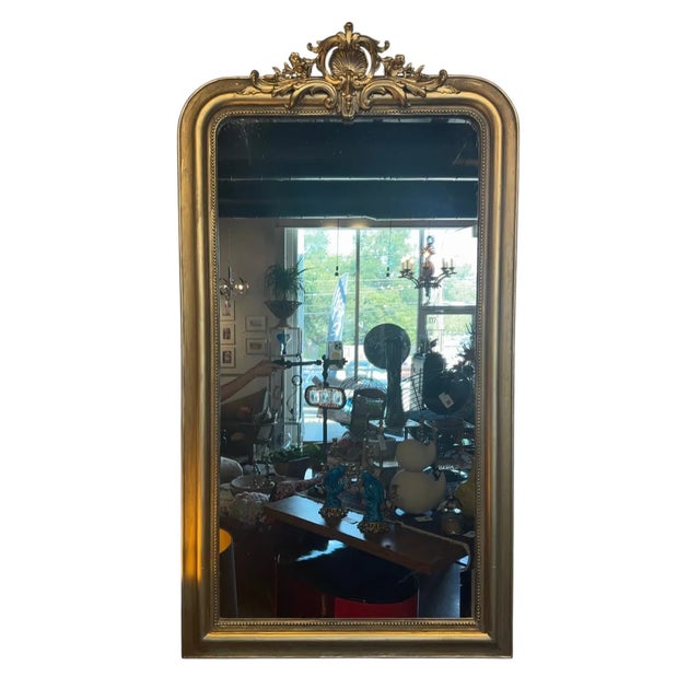 French French Louis Philippe Gilt Mirror, Mid-19th Century For Sale - Image 3 of 12