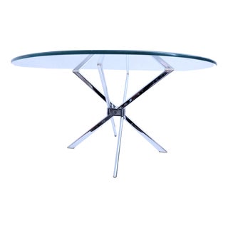 Space Age Coffee Table in Chrome and Glass, 1960s For Sale