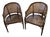 20th Century Faux Bamboo Cane Chairs, Pair For Sale