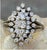 Modern 14k White Gold Diamond Cluster Cocktail Ring For Sale - Image 3 of 5