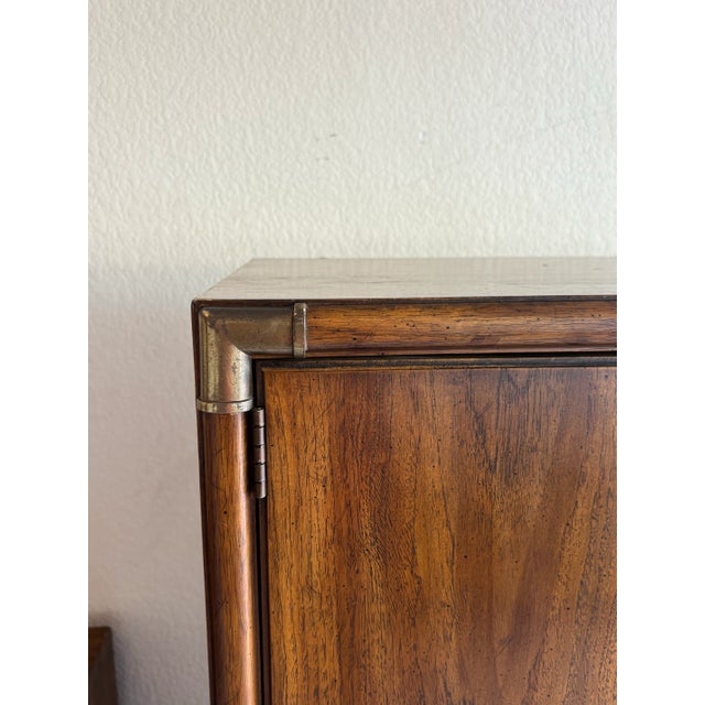 Mid-Century Modern 1970s Drexel Accolade Campaign Highboy Dresser For Sale - Image 3 of 9