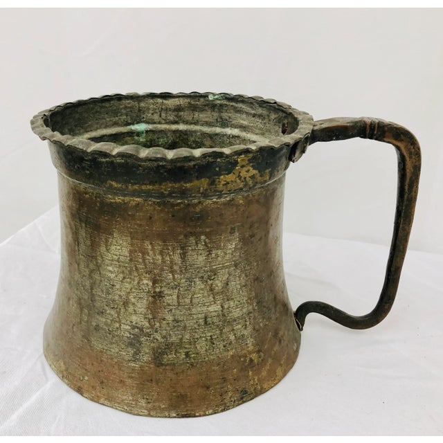 Antique Persian Hammered Copper Vessel For Sale - Image 4 of 13