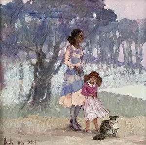 Martta Weg, A Walk, Oil on Canvas, 2022