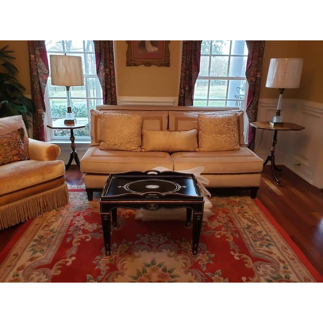 Black Custom Ordered Pair of Elegant Ej Victor Rosewood Side Tables With Original Ej Victor Hang Tag For Sale - Image 8 of 10