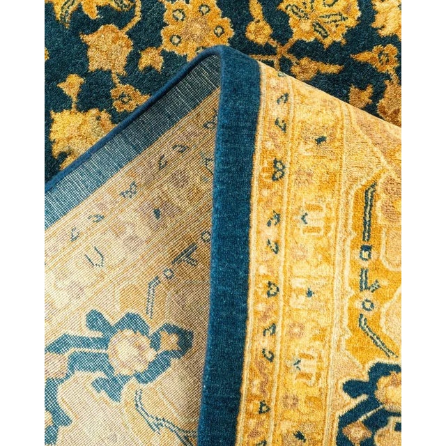 Mogul, One-of-a-Kind Hand-Knotted Area Rug in Blue, 6' 3" x 9' 3" For Sale In New York - Image 6 of 8