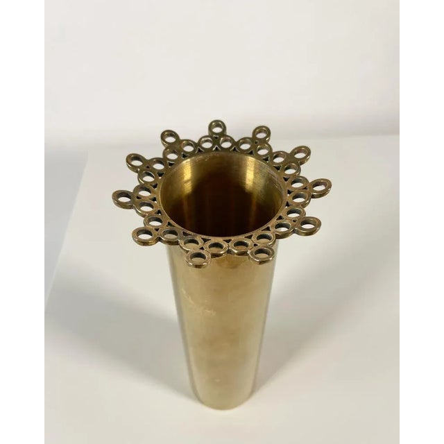 Modern Brass Vase by Pierre Forssell for Skultuna, 1980s For Sale - Image 3 of 6
