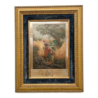 Vintage Silver-Plated French Art Etching: La Rencontré Dangereuse For Sale