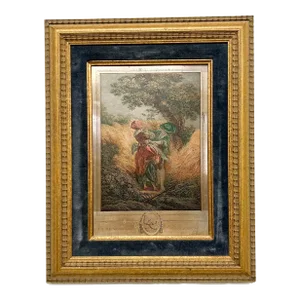 Vintage Silver-Plated French Art Etching: La Rencontré Dangereuse