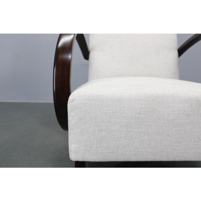 Art Deco Armchair from Jindřich Halabala, Czechoslovakia, 1940s For Sale - Image 11 of 13