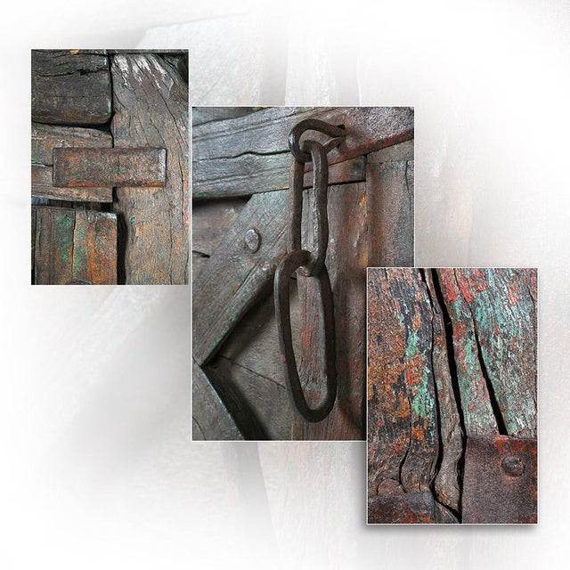 Shutter in Patinated Wood For Sale - Image 3 of 4