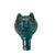 1960s 1960s Empoli Glass Cat Decanter Mid Century Modern Italian Teal Blue Art Glass Bottle With Stopper Retro Barware Decor For Sale - Image 5 of 7