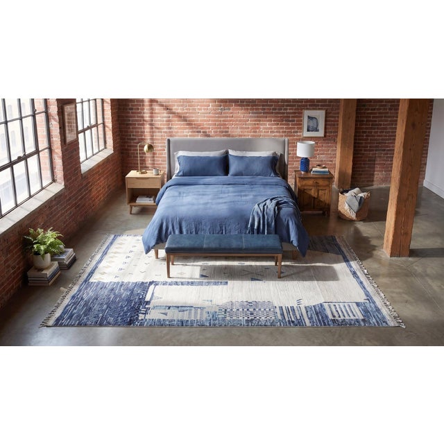9x13 Gray Hand-Knotted Wool Deconstructed Geometry Tribal Modern Carpet Rug For Sale - Image 10 of 14