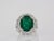Oval Emerald 12.25 Carat Diamond Surround Ring Size 8 For Sale - Image 9 of 9