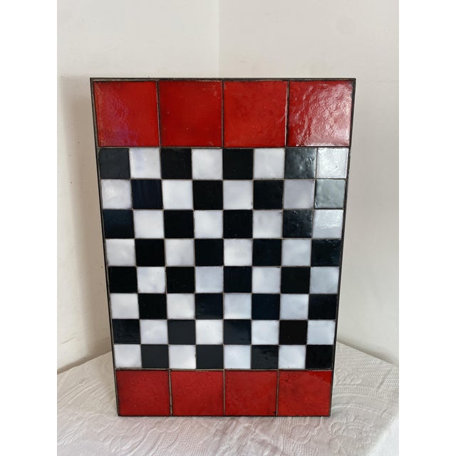 Magnificent ceramic and wrought iron chess set. A unique and unusual model dating from the 1960s, suitable for both indoor...