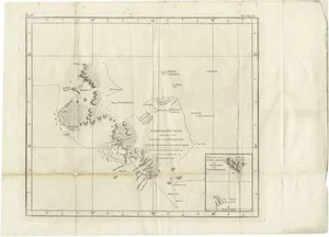 Antique Map of Kerguelens Island Coast by Cook, 1784