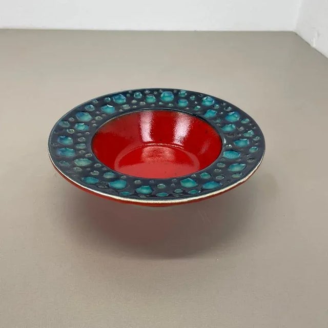 Colorful Fat Lava Dots Ceramic Bowl from Dümler and Breiden Germany, 1970s For Sale - Image 4 of 16