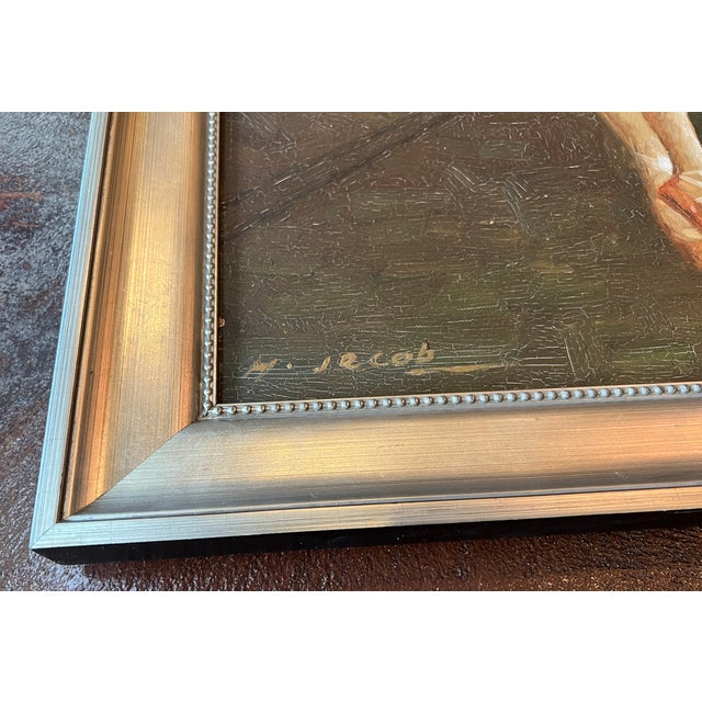 1990s Ballerina Dancers Degas Style Original Oil Painting, Framed For Sale - Image 9 of 17
