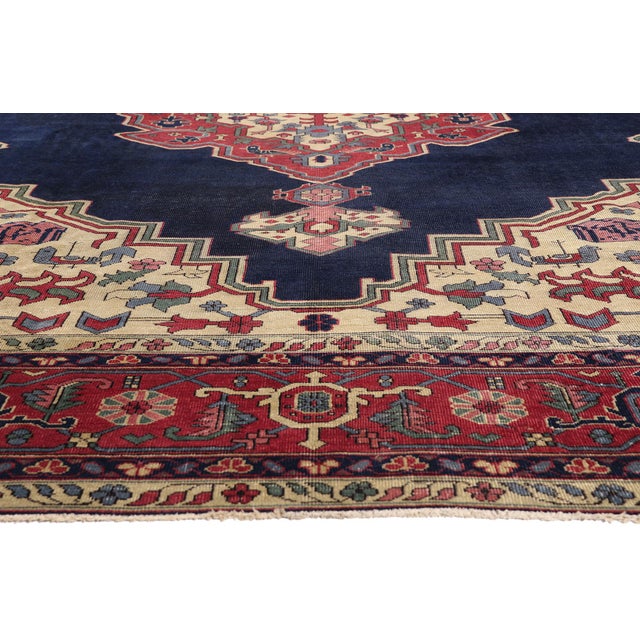 Late 19th Century Turkish Serapi Rug, 12'00 X 14'08 For Sale - Image 4 of 10