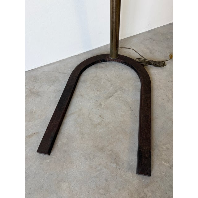Metal 1970s Mid-Century Modern Five-Light Brass & Metal Arched Floor Lamp For Sale - Image 7 of 12