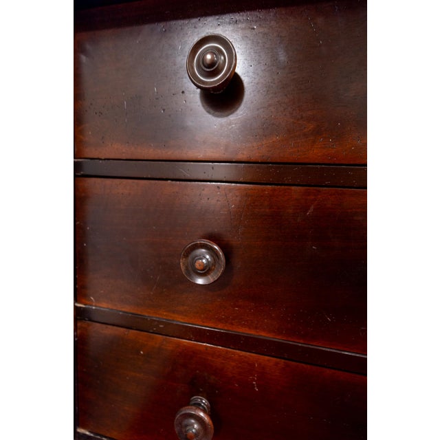 Early 20th Century Antique American Empire Revival Mahogany Chest of Drawers With Turned Columns, C. 1900 For Sale - Image 5 of 15