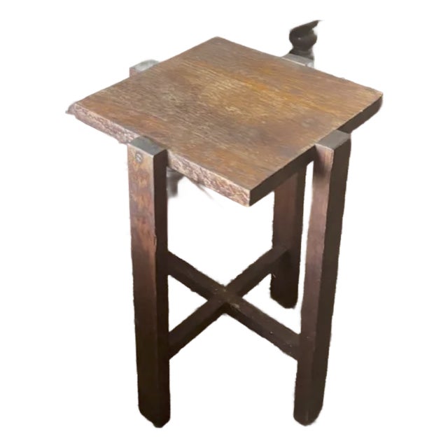 Antique Arts and Crafts 4 Legs Side Table, Plant Stand For Sale