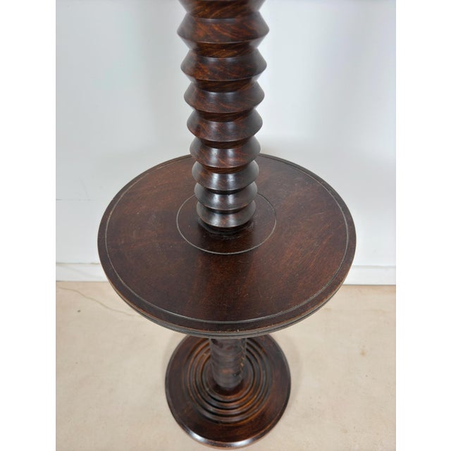 Floor Lamp with Turned Base, 1950s For Sale - Image 4 of 8