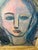 Mid 20th Century Expressionist Portrait of a Woman, Oil, in Carved Limed Frame For Sale In New York - Image 6 of 6