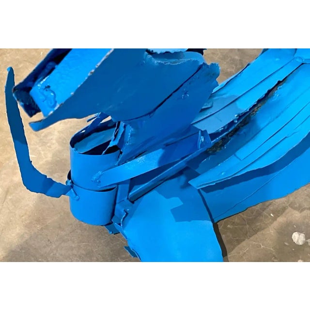 Pop Art Garden Fountain/ Sculpture of a Standing Blue Dog Chairish