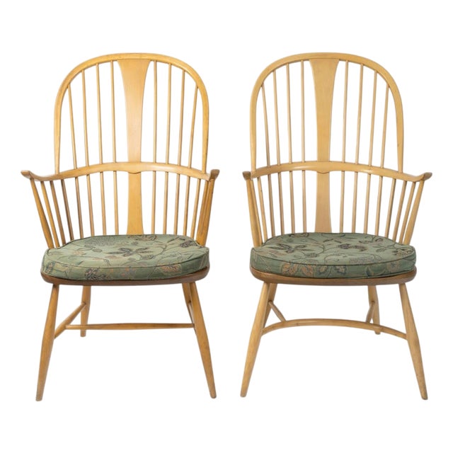 20th Century English Windsor Armchairs by Ercol, Set of 2 For Sale
