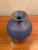 Henry Kendall Gernhardt Studio Pottery Vase with Bright Blue Barium Glaze, with dark concentric rings at the neck and on...
