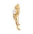 Experience the epitome of elegance with this stunning 18K yellow gold brooch, where the artistry of hammered gold is...