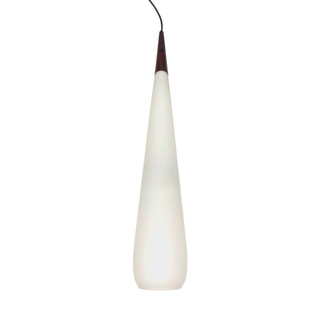 Mid-Century Modern Drop Pendant Lamp attributed to Uno & Östen Kristiansson for Luxus Vittsjö, Sweden, 1957 For Sale
