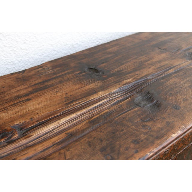 Antique Himalayas Hand-Painted Tibetan Cabinet For Sale - Image 4 of 12