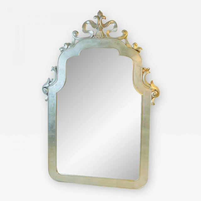 1970s Modern Art Nouveau Silvered Revival Mirror For Sale - Image 10 of 10