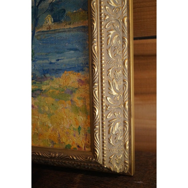 1930s New York State Haystacks Landscape Painting For Sale - Image 9 of 12