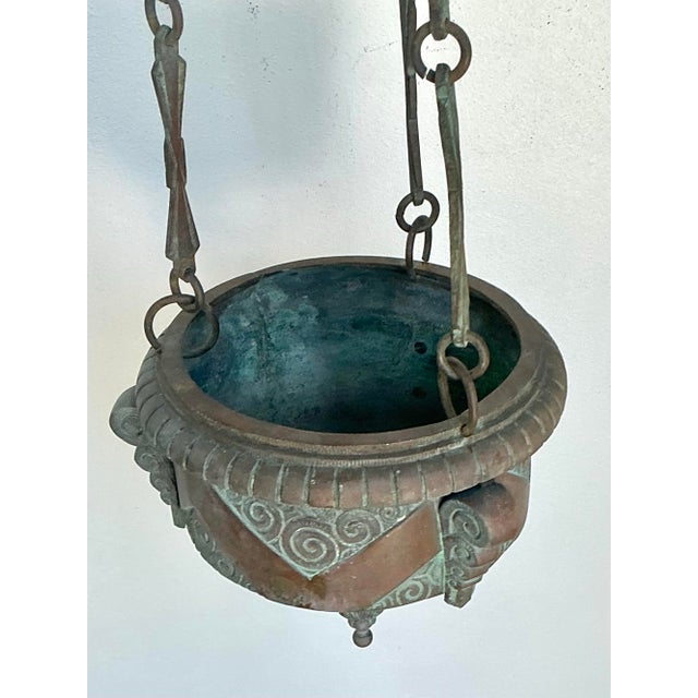 Vintage Patinated Bronze Censer For Sale - Image 4 of 12