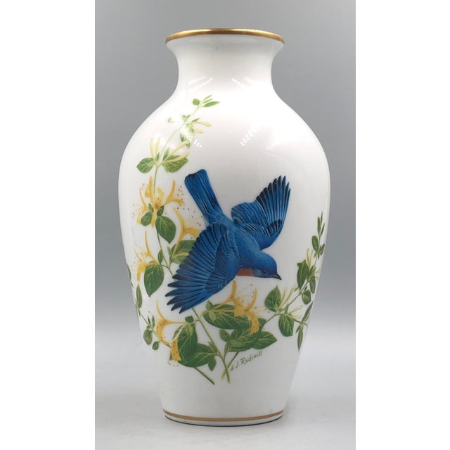 The Bluebirds of Summer Vase in Porcelain by A.J. Rudisill