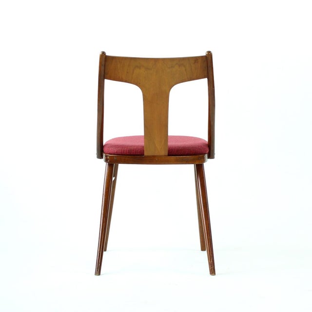 1960s Dining Chairs in Wood and Pink from Tatra, 1960s, Set of 4 For Sale - Image 5 of 13