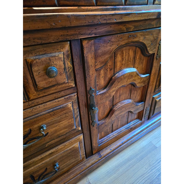 Wood Vintage Mid Century Ethan Allen Style Designer Dresser For Sale - Image 7 of 11