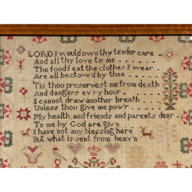 Traditional Exceptional English Regency Schoolgirl Needlework Sampler by Charlotte Rees, Age 11, Dated 1816 For Sale - Image 3 of 10