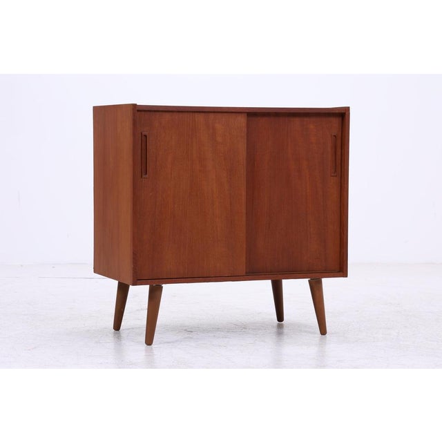 Mid-Century Modern Teak Chest of Drawers with Sliding Doors, 1960s For Sale - Image 4 of 14