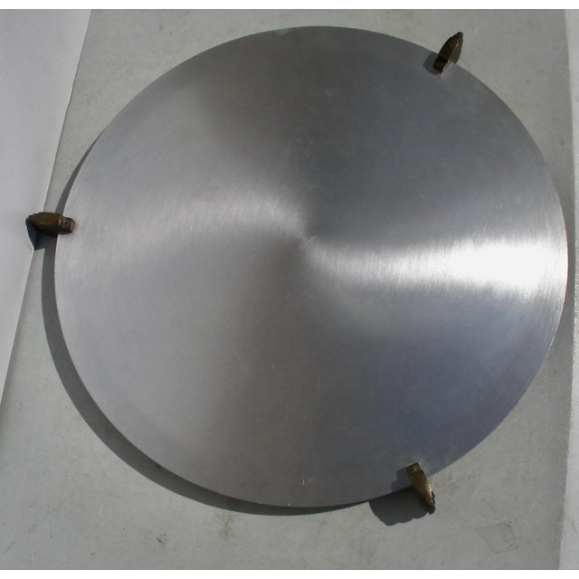 Metal Mid-Century Aluminum Serving Tray Circa 1950s' For Sale - Image 7 of 10