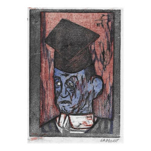 Chet La More Portrait Woodblock