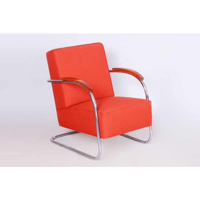 Bauhaus Armchairs in Beech & Chrome attributed to Mücke-Melder, Czech, 1930s, Set of 2 For Sale - Image 17 of 18