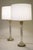 Traditional Large Matched Pair Waterford Crystal French Empire Corinthian Column Brass Table Lamps 1960's For Sale - Image 3 of 13
