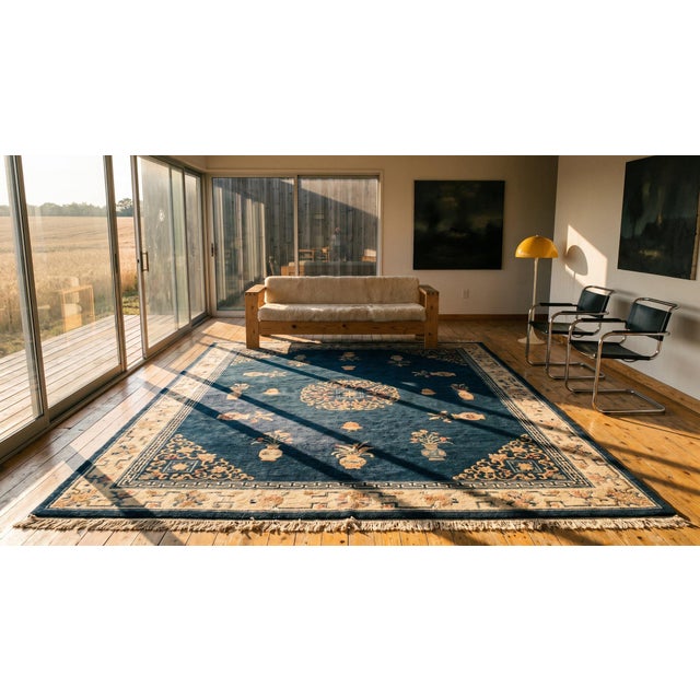 Early 20th Century Chinese Peking Carpet ( 10' x 12'4" - 305 x 375 ) For Sale - Image 13 of 15