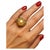 Yellow Bochic “Orient” Vintage Ruby, South Sea Pearl & Sapphire Ring Set 18K Gold & Silver For Sale - Image 8 of 9