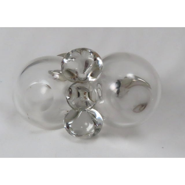 Circa 1907 Early English Arts & Crafts Hand Blown Crystal With Sterling Silver Vinegar & Oil Bottles For Sale - Image 10 of 13