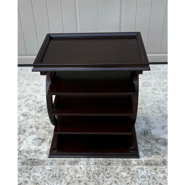Modern Vintage Tiered Magazine Stand For Sale - Image 3 of 11