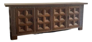 Spanish Solid Wood Brutalist Sideboard, 1960s